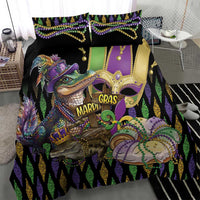 Mardi Gras Alligator Bedding Set Fleur De Lis Glitter Style
