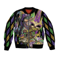 Mardi Gras Alligator Bomber Jacket Fleur De Lis Glitter Style
