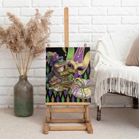 Mardi Gras Alligator Canvas Wall Art Fleur De Lis Glitter Style