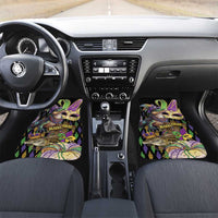 Mardi Gras Alligator Car Mats Fleur De Lis Glitter Style