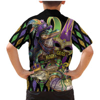 Mardi Gras Alligator Family Matching Mermaid Dress and Hawaiian Shirt Fleur De Lis Glitter Style