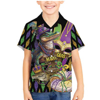 Mardi Gras Alligator Family Matching Mermaid Dress and Hawaiian Shirt Fleur De Lis Glitter Style
