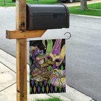 Mardi Gras Alligator Garden Flag Fleur De Lis Glitter Style