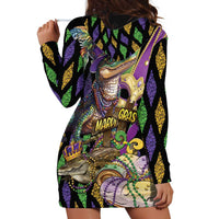 Mardi Gras Alligator Hoodie Dress Fleur De Lis Glitter Style