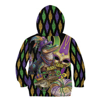 Mardi Gras Alligator Kid Hoodie Fleur De Lis Glitter Style