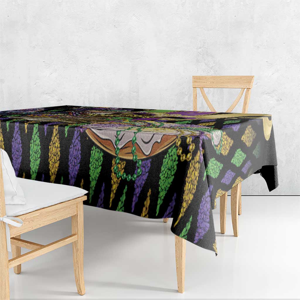 Mardi Gras Alligator Tablecloth Fleur De Lis Glitter Style - Wonder Print Shop