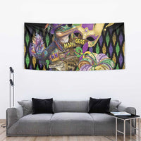 Mardi Gras Alligator Tapestry Fleur De Lis Glitter Style - Wonder Print Shop