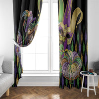 Mardi Gras Alligator Window Curtain Fleur De Lis Glitter Style - Wonder Print Shop
