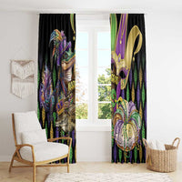 Mardi Gras Alligator Window Curtain Fleur De Lis Glitter Style - Wonder Print Shop