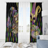 Mardi Gras Alligator Window Curtain Fleur De Lis Glitter Style - Wonder Print Shop