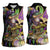 Mardi Gras Alligator Women Sleeveless Polo Shirt Fleur De Lis Glitter Style - Wonder Print Shop