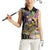 Mardi Gras Alligator Women Sleeveless Polo Shirt Fleur De Lis Glitter Style - Wonder Print Shop