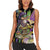 Mardi Gras Alligator Women Sleeveless Polo Shirt Fleur De Lis Glitter Style - Wonder Print Shop