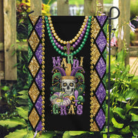 Mardi Gras Skull Garden Flag Beads Fleur De Lis