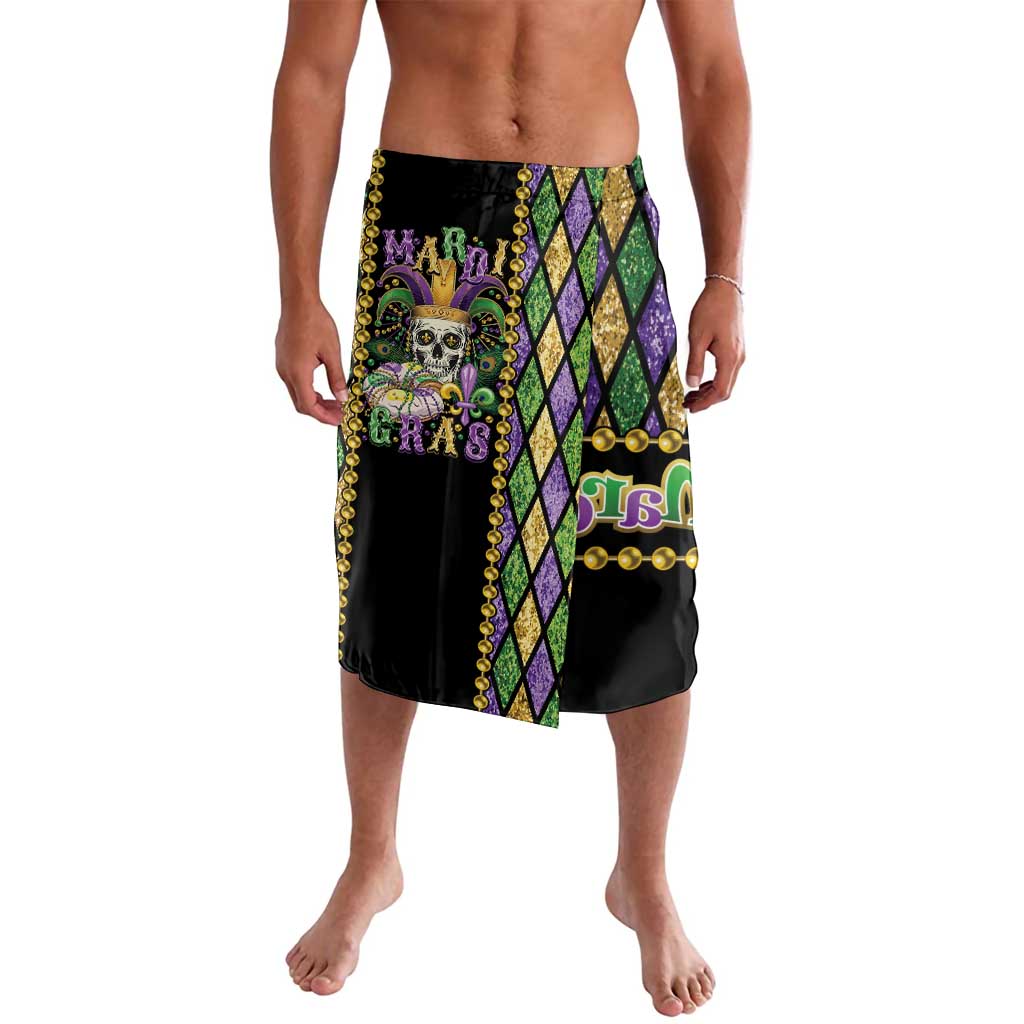 Mardi Gras Skull Lavalava Beads Fleur De Lis