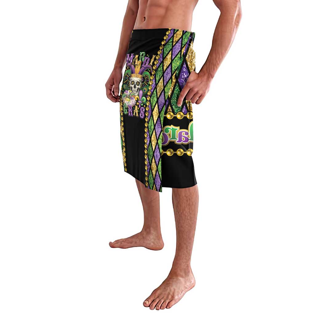 Mardi Gras Skull Lavalava Beads Fleur De Lis