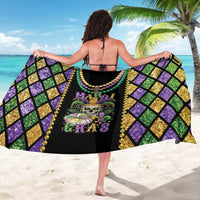 Mardi Gras Skull Sarong Beads Fleur De Lis - Wonder Print Shop