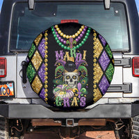 Mardi Gras Skull Spare Tire Cover Beads Fleur De Lis - Wonder Print Shop