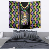 Mardi Gras Skull Tapestry Beads Fleur De Lis - Wonder Print Shop