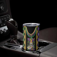 Mardi Gras Skull Tumbler Cup Beads Fleur De Lis - Wonder Print Shop