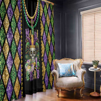 Mardi Gras Skull Window Curtain Beads Fleur De Lis - Wonder Print Shop
