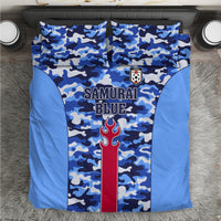 Japan Football Bedding Set Come On Samurai Blue - Wonder Print Shop