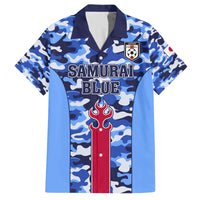 Japan Football Family Matching Long Sleeve Bodycon Dress and Hawaiian Shirt Come On Samurai Blue - Wonder Print Shop