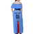 Japan Football Family Matching Off Shoulder Maxi Dress and Hawaiian Shirt Come On Samurai Blue - Wonder Print Shop