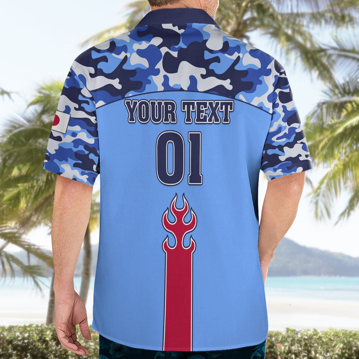 Japan Football Hawaiian Shirt Come On Samurai Blue - Wonder Print Shop