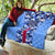 Japan Football Quilt Come On Samurai Blue - Wonder Print Shop