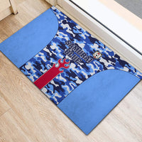 Japan Football Rubber Doormat Come On Samurai Blue - Wonder Print Shop