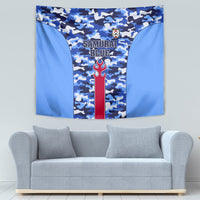 Japan Football Tapestry Come On Samurai Blue - Wonder Print Shop