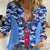 Japan Football Women Casual Shirt Come On Samurai Blue - Wonder Print Shop