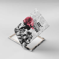 Kentucky Horse Racing Happy 151st Anniversary Canvas Wall Art Silhouette Girl Derby Hat With Rose LT01