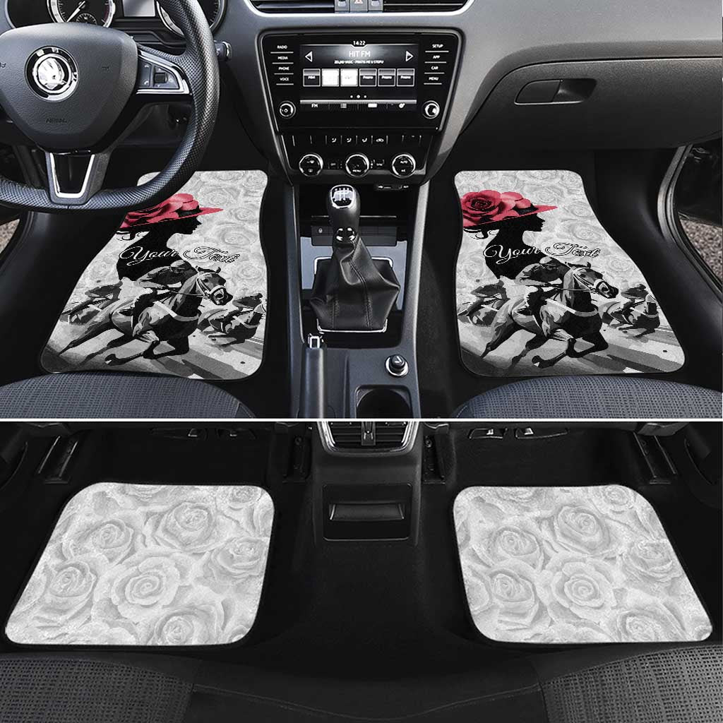 Kentucky Horse Racing Happy 151st Anniversary Car Mats Silhouette Girl Derby Hat With Rose LT01