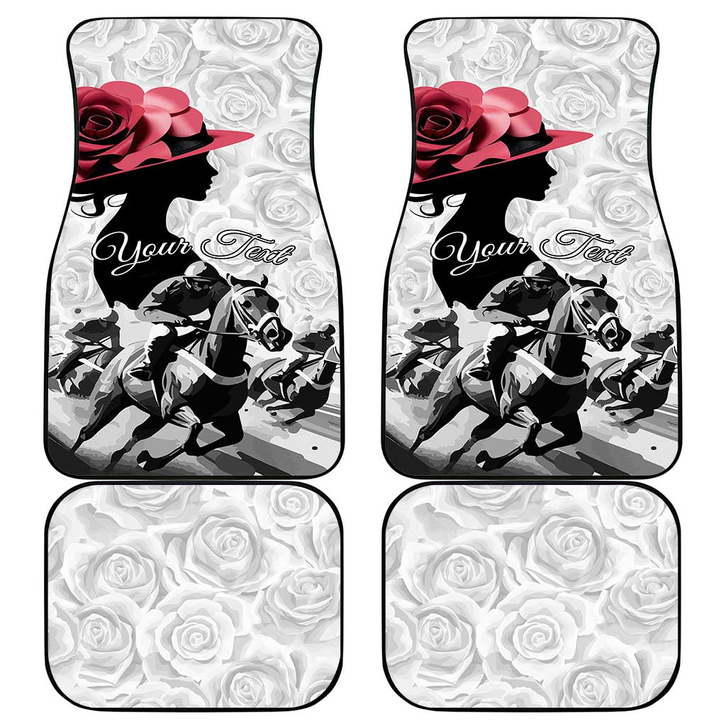 Kentucky Horse Racing Happy 151st Anniversary Car Mats Silhouette Girl Derby Hat With Rose LT01