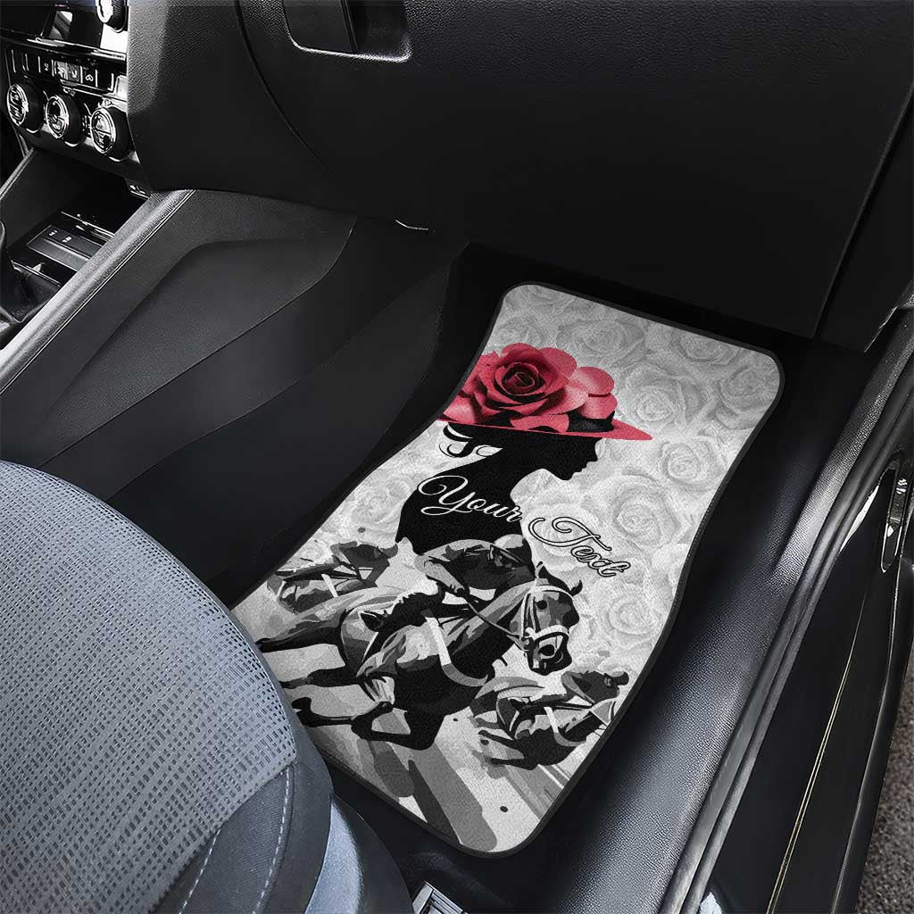 Kentucky Horse Racing Happy 151st Anniversary Car Mats Silhouette Girl Derby Hat With Rose LT01