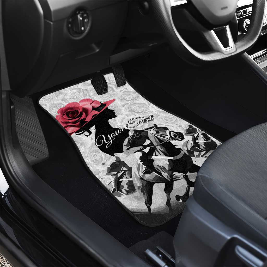 Kentucky Horse Racing Happy 151st Anniversary Car Mats Silhouette Girl Derby Hat With Rose LT01