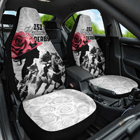 Kentucky Horse Racing Happy 151st Anniversary Car Seat Cover Silhouette Girl Derby Hat With Rose LT01