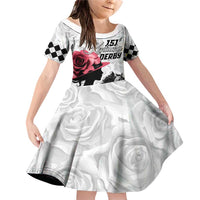 Kentucky Horse Racing Happy 151st Anniversary Family Matching Off Shoulder Short Dress and Hawaiian Shirt Silhouette Girl Derby Hat With Rose LT01