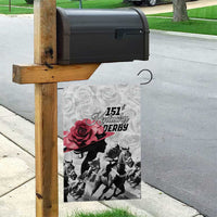 Kentucky Horse Racing Happy 151st Anniversary Garden Flag Silhouette Girl Derby Hat With Rose LT01