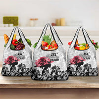 Kentucky Happy 151st Anniversary Grocery Bag Silhouette Girl Derby Hat With Rose LT01