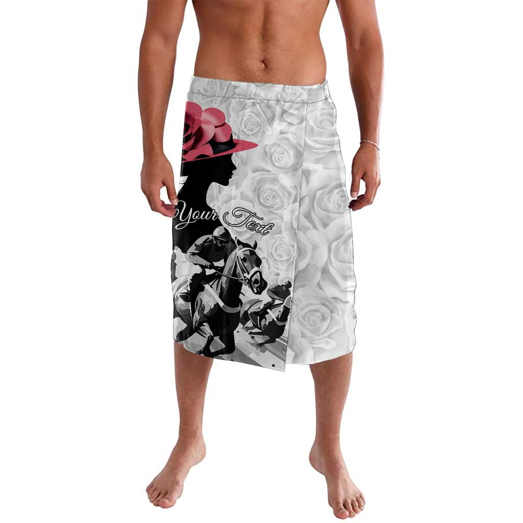 Kentucky Horse Racing Happy 151st Anniversary Lavalava Silhouette Girl Derby Hat With Rose LT01