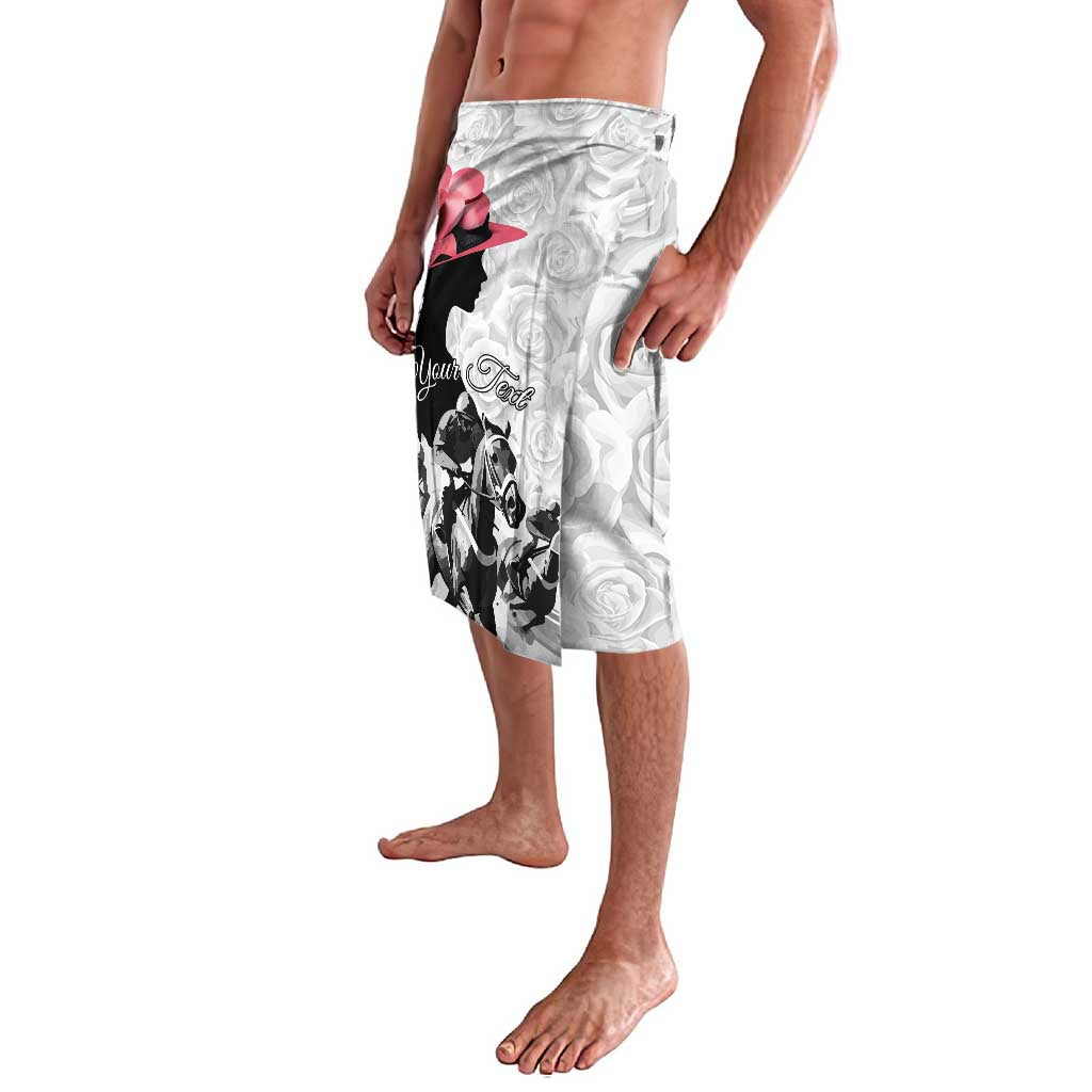 Kentucky Horse Racing Happy 151st Anniversary Lavalava Silhouette Girl Derby Hat With Rose LT01