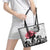 Kentucky Horse Racing Happy 151st Anniversary Leather Tote Bag Silhouette Girl Derby Hat With Rose LT01