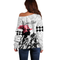 Kentucky Horse Racing Happy 151st Anniversary Off Shoulder Sweater Silhouette Girl Derby Hat With Rose LT01