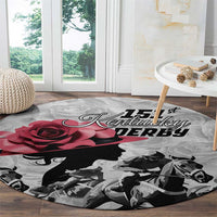 Kentucky Horse Racing Happy 151st Anniversary Round Carpet Silhouette Girl Derby Hat With Rose LT01