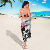 Kentucky Horse Racing Happy 151st Anniversary Sarong Silhouette Girl Derby Hat With Rose LT01