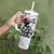Kentucky Horse Racing Happy 151st Anniversary Tumbler With Handle Silhouette Girl Derby Hat With Rose LT01