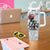 Kentucky Horse Racing Happy 151st Anniversary Tumbler With Handle Silhouette Girl Derby Hat With Rose LT01